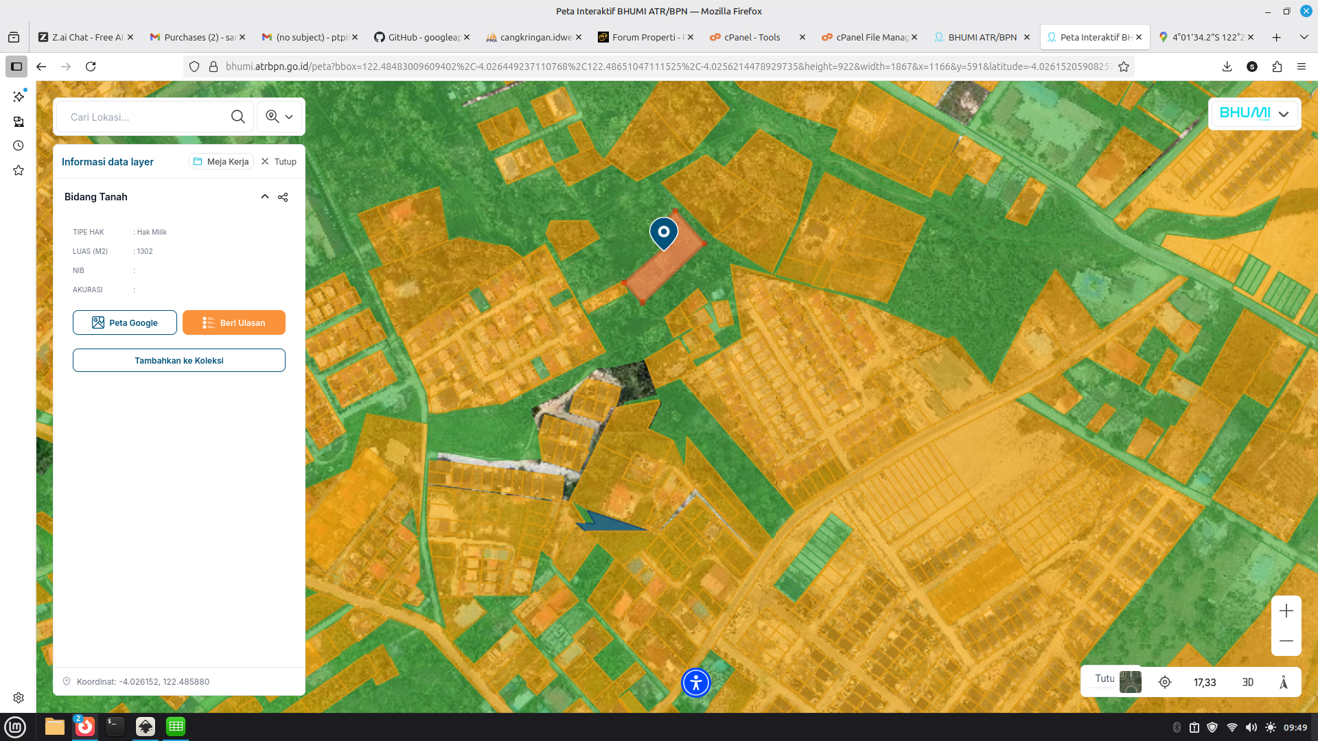 Kavling Belakang BTN Margahayu 